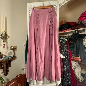 Scarlet Darkness Multi Layer Laceup Skirt in Lilac Purple Pink